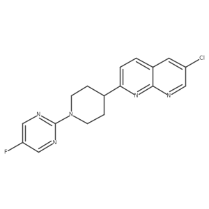 6-Chloro-2-[1-(5-fluoropyrimidin-2-yl)piperidin-4-yl]-1,8-naphthyridine结构式