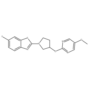 6-Fluoro-2-{3-[(5-methoxypyrimidin-2-yl)oxy]pyrrolidin-1-yl}-1,3-benzothiazole Structure