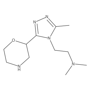 dimethyl({2-[3-methyl-5-(morpholin-2-yl)-4H-1,2,4-triazol-4-yl]ethyl})amine结构式
