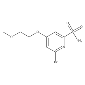 6-Bromo-4-(2-methoxyethoxy)pyridine-2-sulfonamide结构式