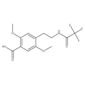 2,5-Dimethoxy-4-[2-(2,2,2-trifluoroacetamido)ethyl]benzoic acid结构式