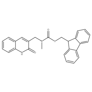 (9H-fluoren-9-yl)methyl N-[(2-hydroxyquinolin-3-yl)methyl]-N-methylcarbamate Structure