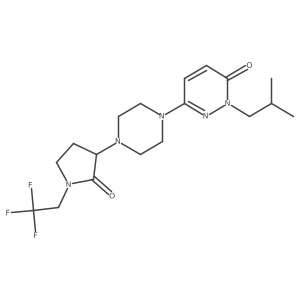 2-(2-Methylpropyl)-6-{4-[2-oxo-1-(2,2,2-trifluoroethyl)pyrrolidin-3-yl]piperazin-1-yl}-2,3-dihydropyridazin-3-one Structure