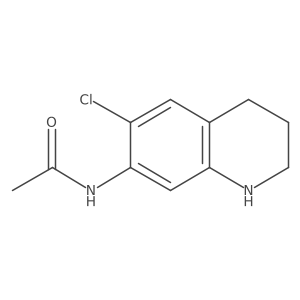 N-(6-chloro-1,2,3,4-tetrahydroquinolin-7-yl)acetamide结构式