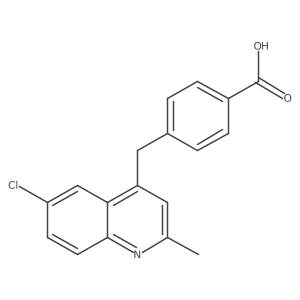 4-[(6-Chloro-2-methyl-4-quinolinyl)methyl]benzoic acid结构式