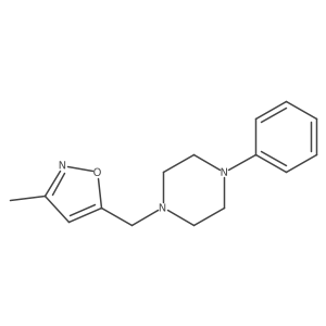 3-Methyl-5-[(4-phenylpiperazin-1-yl)methyl]-1,2-oxazole Structure