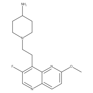 1-{2-[3-Fluoro-6-(methoxy)-1,5-naphthyridin-4-yl]ethyl}-4-piperidinamine Structure
