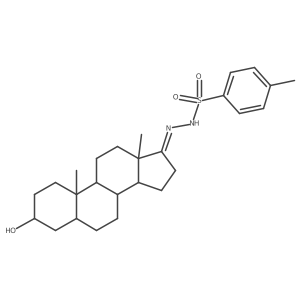 N'-[(3alpha,8xi,9xi,14xi,17E)-3-Hydroxyandrostan-17-ylidene]-4-methylbenzene-1-sulfonohydrazide结构式