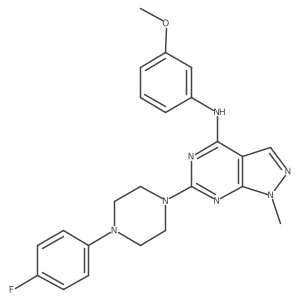 6-(4-(4-fluorophenyl)piperazin-1-yl)-N-(3-methoxyphenyl)-1-methyl-1H-pyrazolo[3,4-d]pyrimidin-4-amine结构式