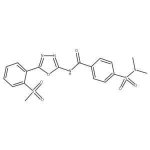4-(N,N-dimethylsulfamoyl)-N-(5-(2-(methylsulfonyl)phenyl)-1,3,4-oxadiazol-2-yl)benzamide结构式