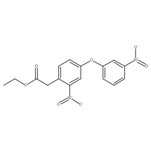 [2-Nitro-4-(3-nitro-phenoxy)-phenyl]-acetic acid ethyl ester结构式