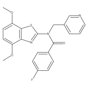 N-(4,7-dimethoxybenzo[d]thiazol-2-yl)-4-fluoro-N-(pyridin-3-ylmethyl)benzamide Structure