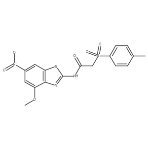N-(4-methoxy-6-nitro-1,3-benzothiazol-2-yl)-2-(4-methylbenzenesulfonyl)acetamide Structure