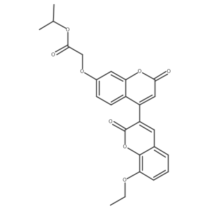 Methylethyl 2-[4-(8-ethoxy-2-oxochromen-3-yl)-2-oxochromen-7-yloxy]acetate Structure