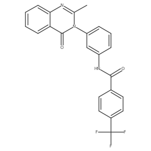 N-[3-(2-methyl-4-oxo-3,4-dihydroquinazolin-3-yl)phenyl]-4-(trifluoromethyl)benzamide结构式