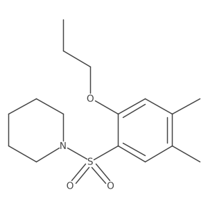 [(4,5-Dimethyl-2-propoxyphenyl)sulfonyl]piperidine结构式