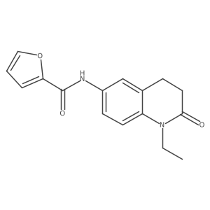 N-(1-ethyl-2-oxo-1,2,3,4-tetrahydroquinolin-6-yl)furan-2-carboxamide结构式