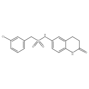 1-(3-chlorophenyl)-N-(2-oxo-1,2,3,4-tetrahydroquinolin-6-yl)methanesulfonamide Structure