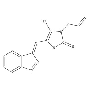 (5E)-5-[(1H-indol-3-yl)methylidene]-3-(prop-2-en-1-yl)-2-sulfanylidene-1,3-thiazolidin-4-one Structure