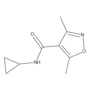 N-cyclopropyl-3,5-dimethylisoxazole-4-carboxamide结构式