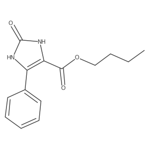 Butyl 2,3-dihydro-2-oxo-5-phenyl-1H-imidazole-4-carboxylate结构式