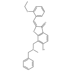 (2Z)-7-{[benzyl(methyl)amino]methyl}-2-(2-ethoxybenzylidene)-6-hydroxy-1-benzofuran-3(2H)-one Structure