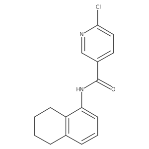 6-chloro-N-(5,6,7,8-tetrahydronaphthalen-1-yl)pyridine-3-carboxamide结构式