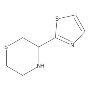 3-(1,3-Thiazol-2-yl)thiomorpholine结构式