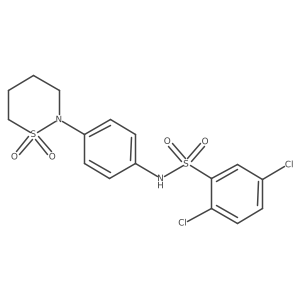 2,5-dichloro-N-(4-(1,1-dioxido-1,2-thiazinan-2-yl)phenyl)benzenesulfonamide Structure