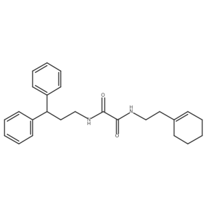 N1-(2-(cyclohex-1-en-1-yl)ethyl)-N2-(3,3-diphenylpropyl)oxalamide结构式