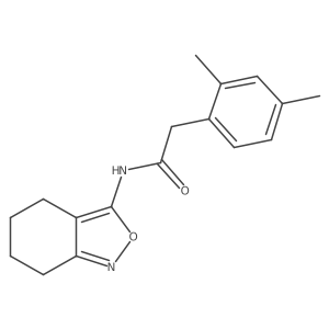 2-(2,4-dimethylphenyl)-N-(4,5,6,7-tetrahydrobenzo[c]isoxazol-3-yl)acetamide结构式