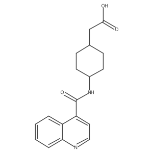 Trans-{4-[(Quinoline-4-carbonyl)-amino]-cyclohexyl}-acetic acid Structure