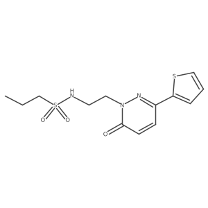 N-(2-(6-oxo-3-(thiophen-2-yl)pyridazin-1(6H)-yl)ethyl)propane-1-sulfonamide结构式