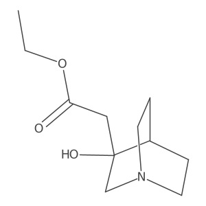 Ethyl 2-(3-hydroxyquinuclidin-3-yl)acetate结构式