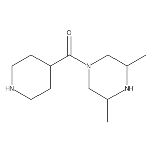 (3,5-Dimethylpiperazin-1-yl)(piperidin-4-yl)methanone结构式
