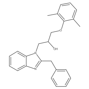 1-(2-benzyl-1H-benzimidazol-1-yl)-3-(2,6-dimethylphenoxy)propan-2-ol结构式