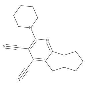 2-(Piperidin-1-yl)-5,6,7,8,9,10-hexahydrocycloocta[b]pyridine-3,4-dicarbonitrile结构式