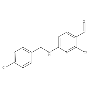 2-Chloro-6-(4-chloro-benzylamino)-pyridine-3-carbaldehyde Structure