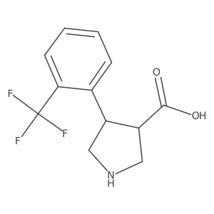 4-(2-(Trifluoromethyl)phenyl)pyrrolidine-3-carboxylic acid结构式