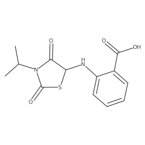 2-((3-Isopropyl-2,4-dioxothiazolidin-5-yl)amino)benzoic acid Structure