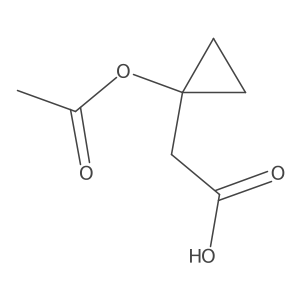 2-(1-Acetoxycyclopropyl)acetic acid结构式