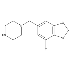 1-((7-Chlorobenzo[d][1,3]dioxol-5-yl)methyl)piperazine Structure