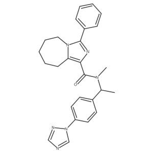 6,7,8,9-Tetrahydro-N-methyl-3-phenyl-N-[1-[4-(1H-1,2,4-triazol-1-yl)phenyl]ethyl]-5H-imidazo[1,5-a]azepine-1-carboxamide Structure