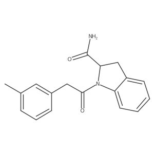 1-(2-(m-Tolyl)acetyl)indoline-2-carboxamide结构式