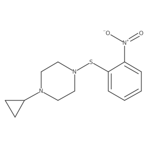1-Cyclopropyl-4-(2-nitrophenylsulphenyl)-piperazine结构式