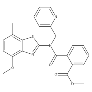 Methyl 2-((4-methoxy-7-methylbenzo[d]thiazol-2-yl)(pyridin-2-ylmethyl)carbamoyl)benzoate Structure