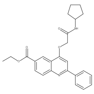 Ethyl 4-[2-(cyclopentylamino)-2-oxoethoxy]-2-phenylquinoline-6-carboxylate Structure