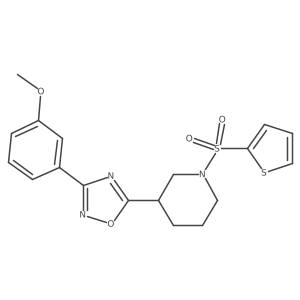 3-(3-Methoxyphenyl)-5-(1-(thiophen-2-ylsulfonyl)piperidin-3-yl)-1,2,4-oxadiazole Structure