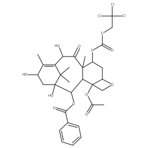 7-(2,2,2-Trichloroethyloxycarbonyl)-10-deacetylbaccatin III结构式