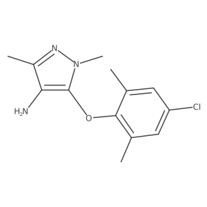 5-(4-Chloro-2,6-dimethylphenoxy)-1,3-dimethyl-1H-pyrazol-4-amine Structure